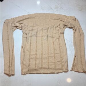 PrettyLittleThing Taupe Ribbed Off-The-Shoulder Skirt